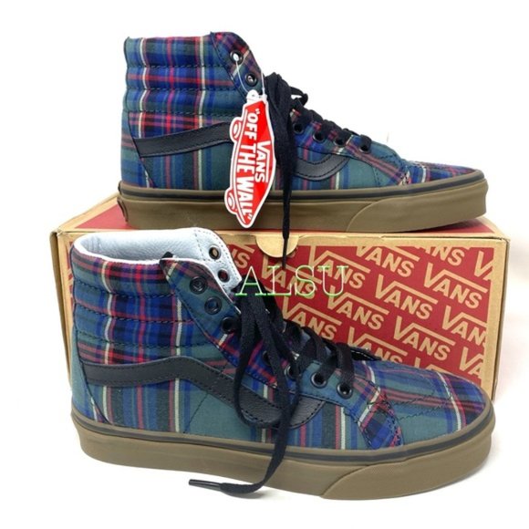 💖MEGA SALE💖VANS SK8-HI Reissue Tartan Canvas Shoes Women’s Size 5 VN0A2XSBU5R - Picture 1 of 10